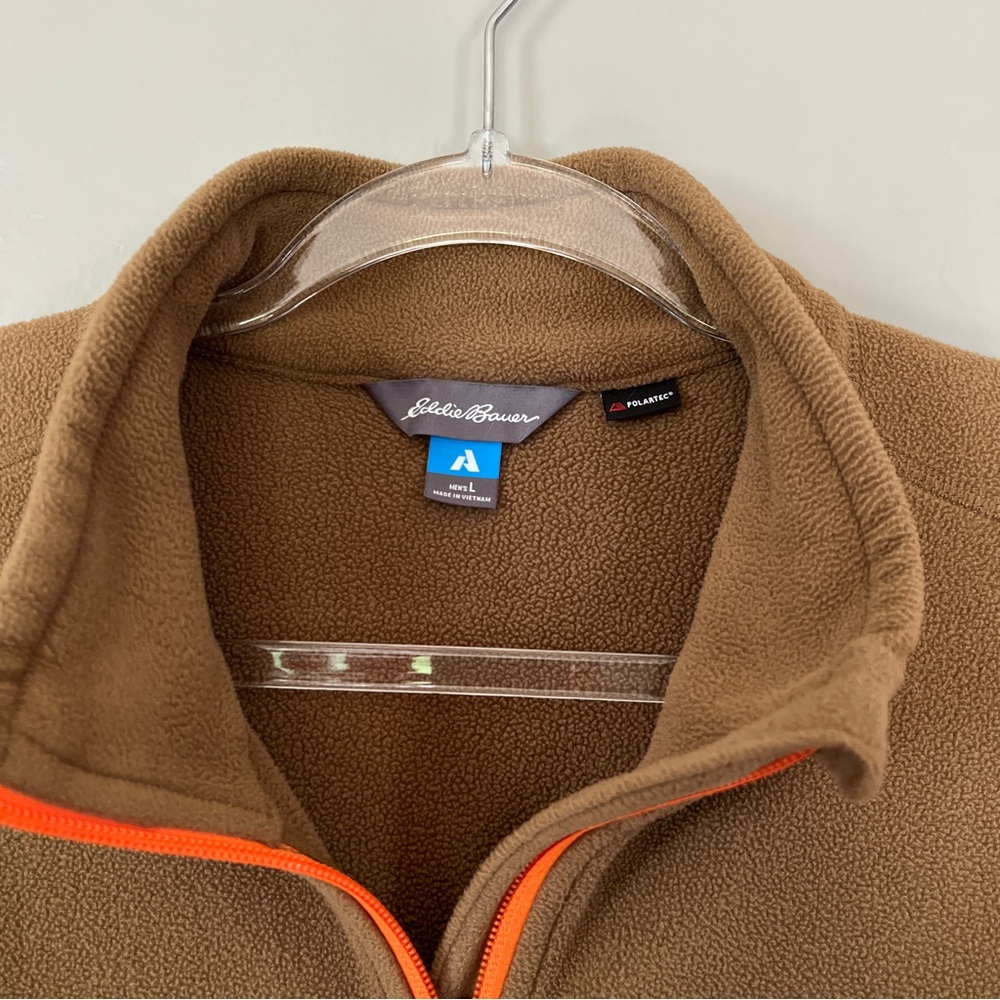 Eddie Bauer First Ascent Polartec Full Zip Fleece Jacket L Gorpcore Brown Orange - Picture 8 of 10